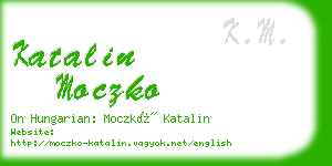 katalin moczko business card